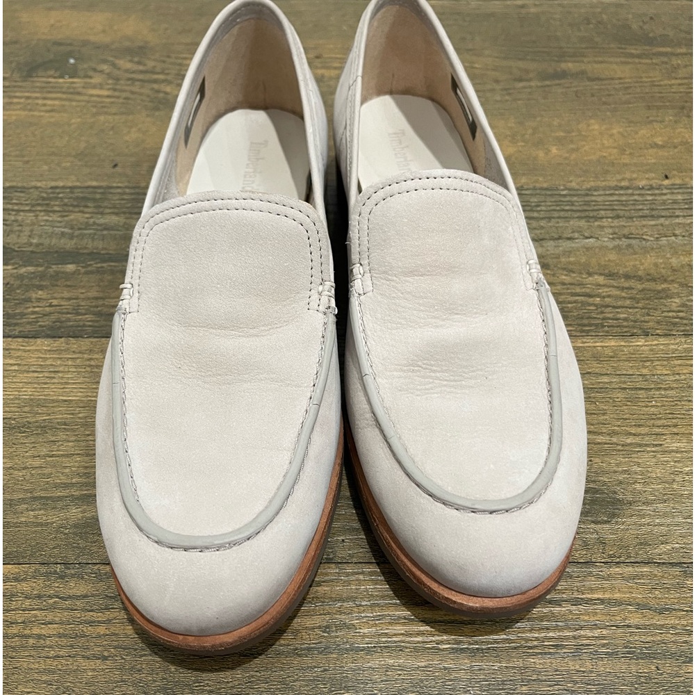 Timberland Cream Suede Mirrorfit System Loafers Sz. 7.5